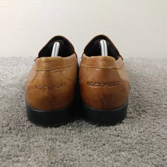 Rockport Penny Loafers Mens Size 11.5 Shoes Slip On Walk Ability Brown Leather - Picture 7 of 11